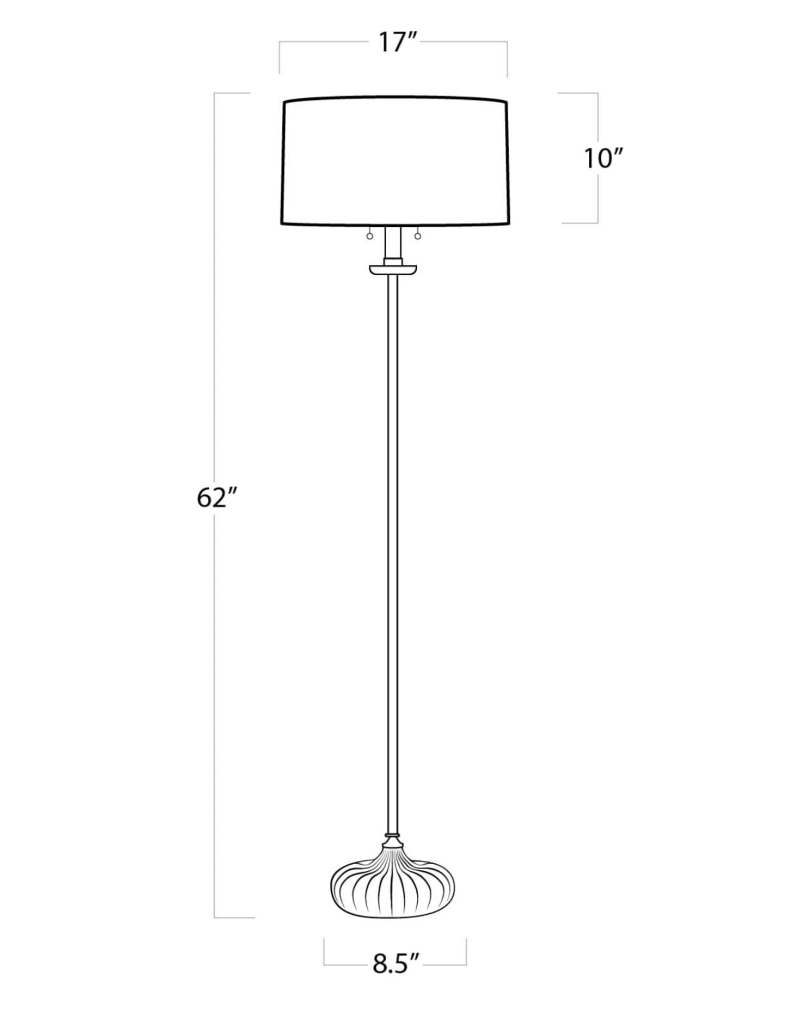 Regina Andrew Design Clove Stem Floor Lamp (Antique Gold Leaf)