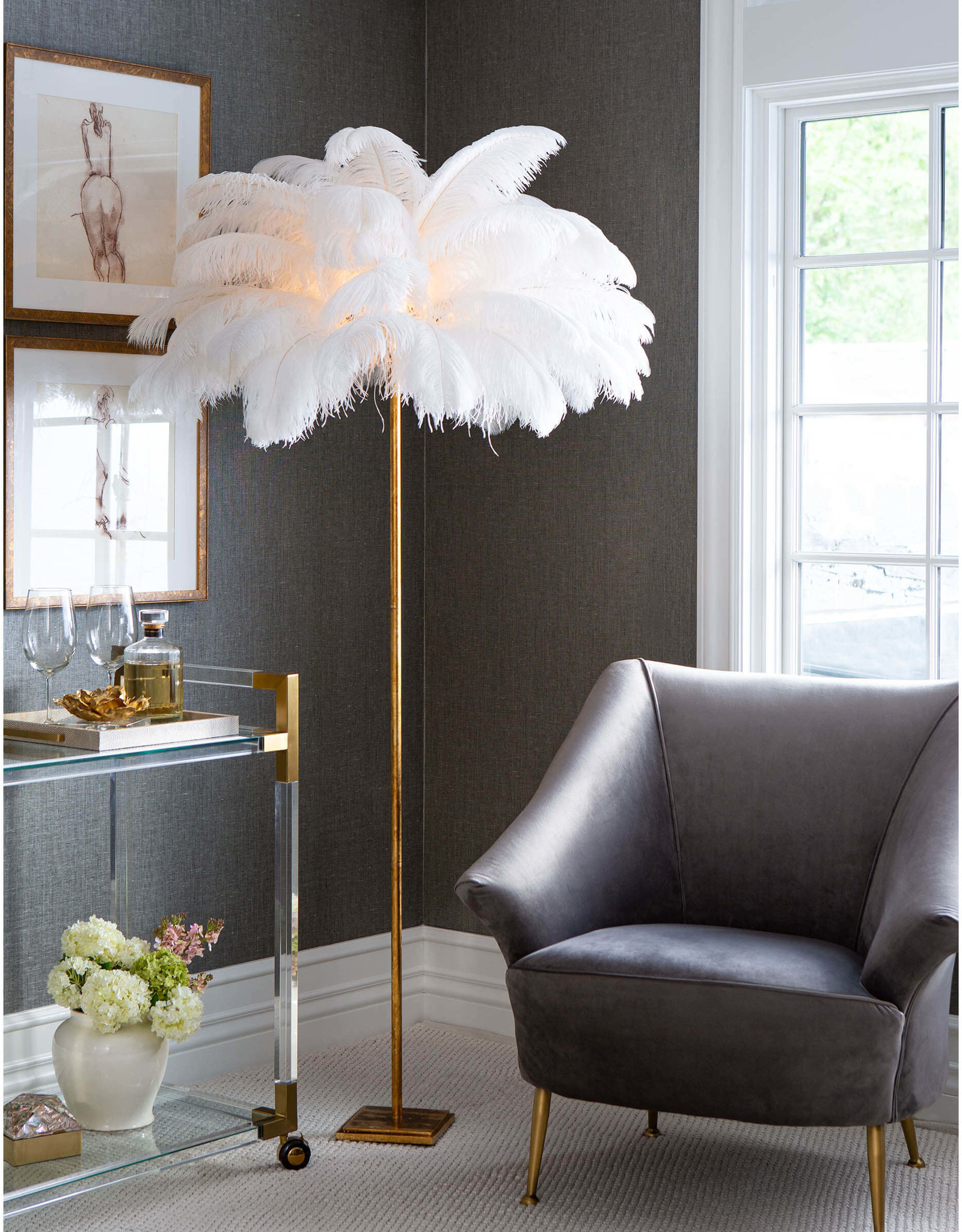 Regina Andrew Design Josephine Feather Floor Lamp