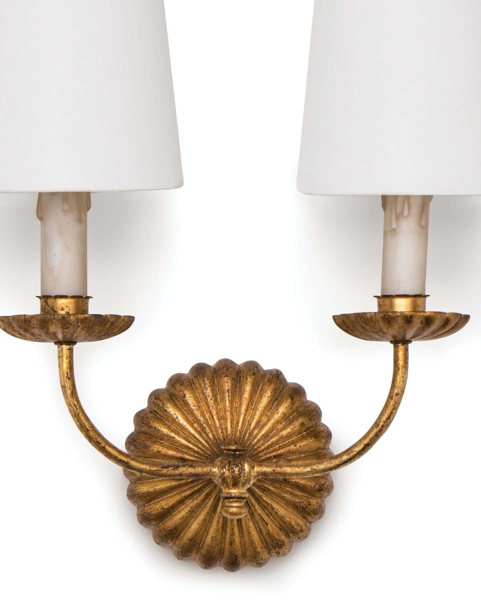 Regina Andrew Design Clove Sconce Double (Antique Gold Leaf)