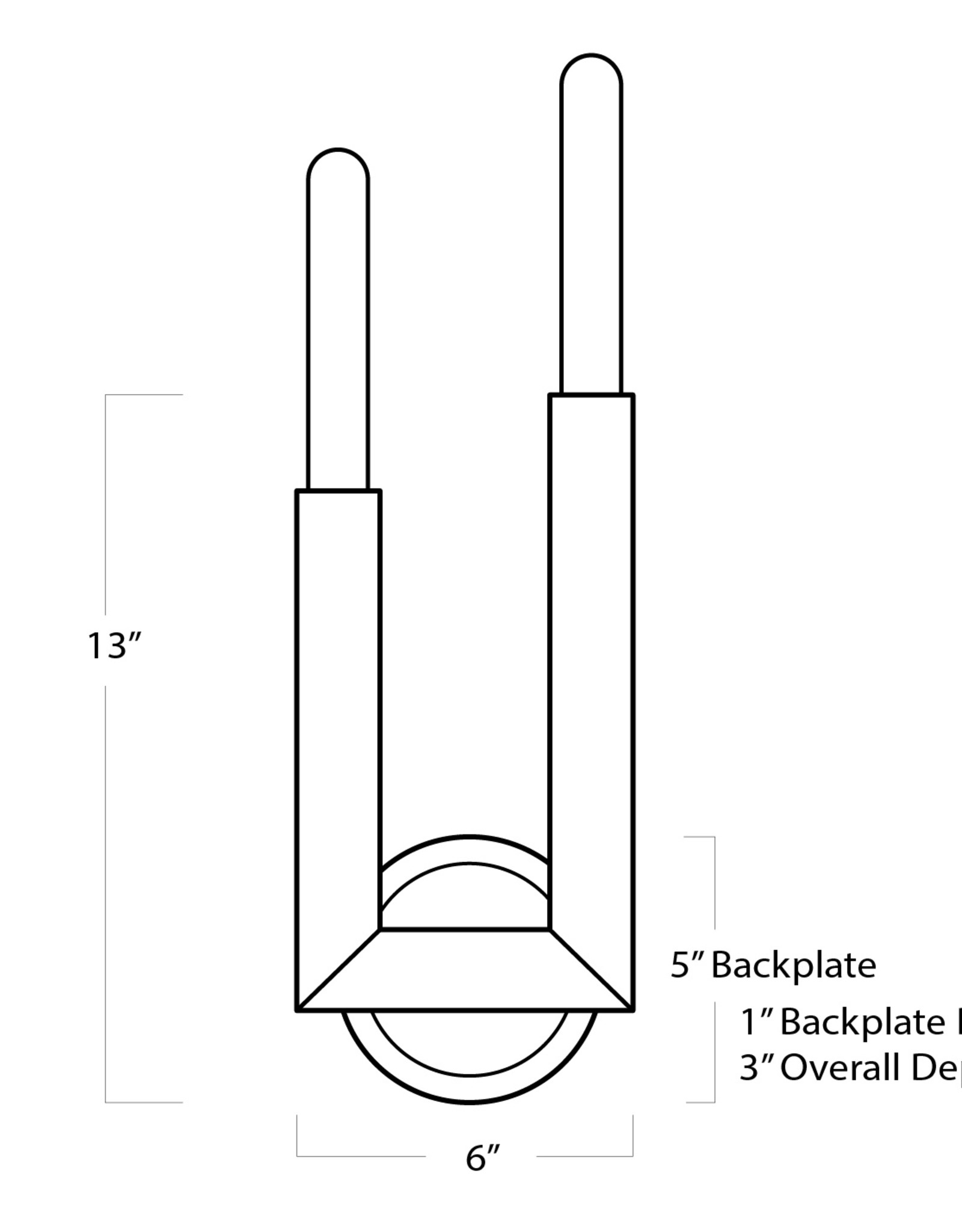 Regina Andrew Design Wolfe Sconce (Polished Nickel)