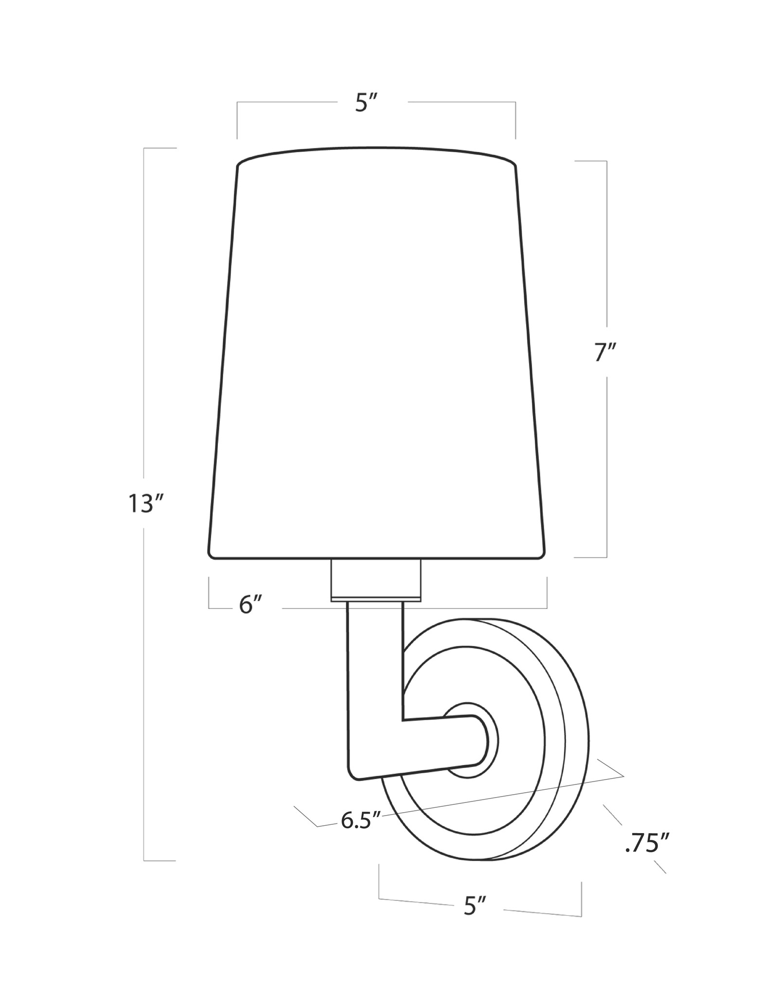 Southern Living Legend Sconce Single (Natural Brass)