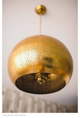 Regina Andrew Design Pierced Metal Sphere Pendant (Natural Brass)