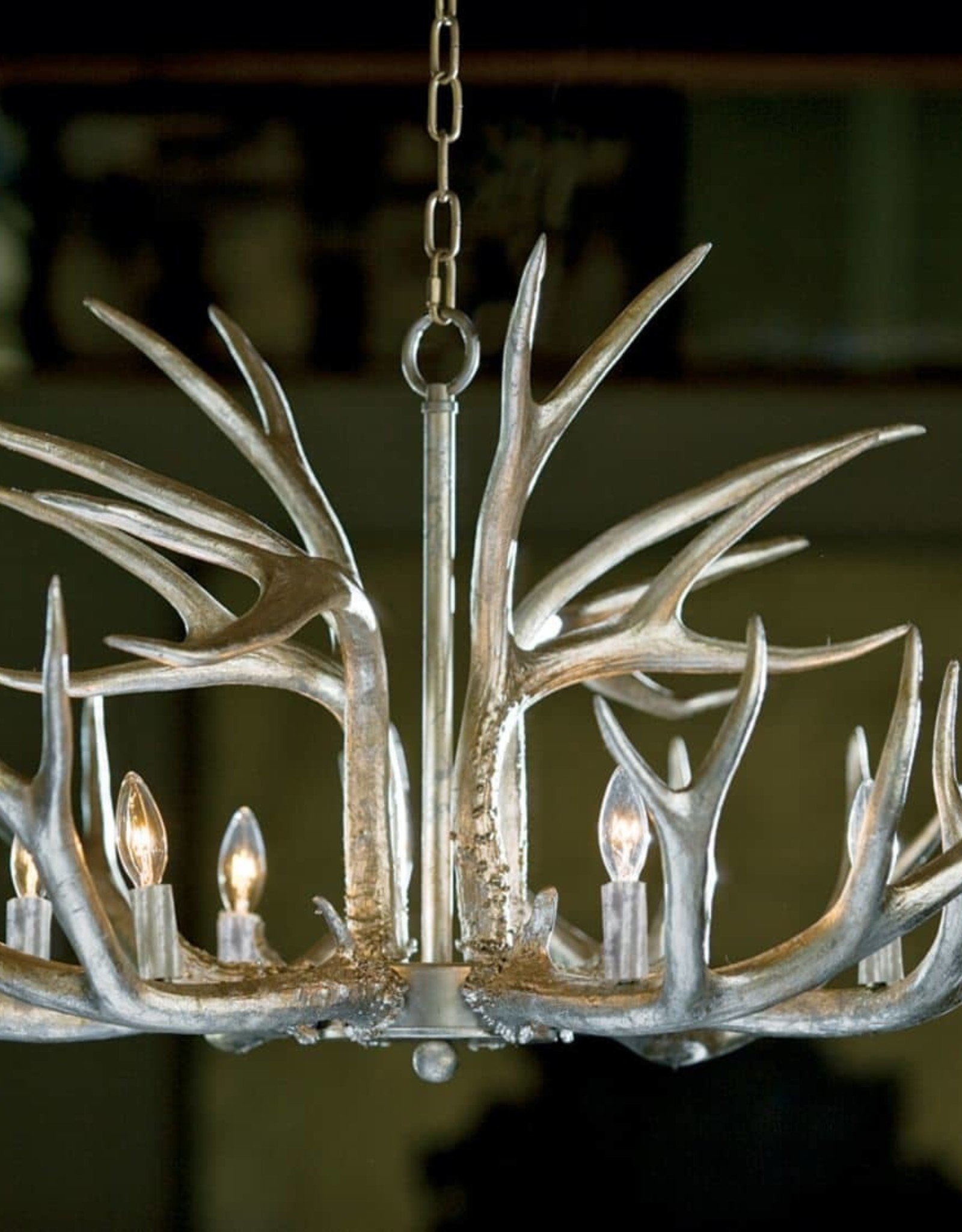 Regina Andrew Design Antler Chandelier (Ambered Silver Leaf)