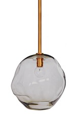 Regina Andrew Design Molten Pendant Large With Smoke Glass (Natural Brass)