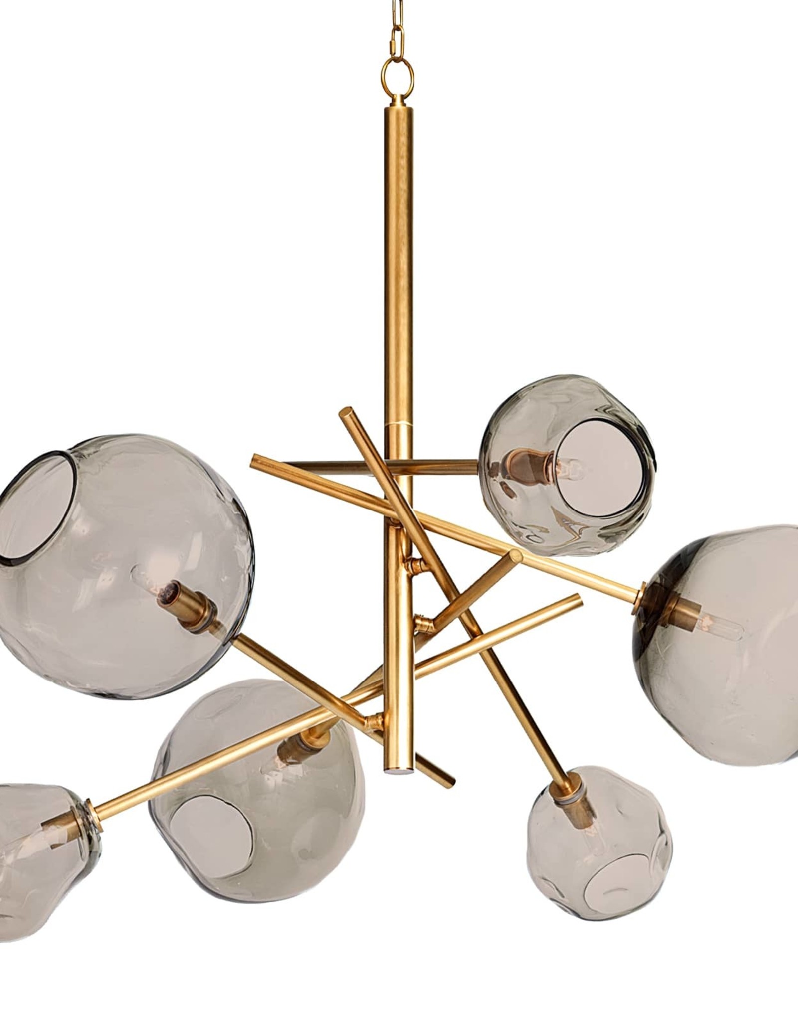 Regina Andrew Design Molten Chandelier With Smoke Glass (Natural Brass)