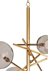 Regina Andrew Design Molten Chandelier With Smoke Glass (Natural Brass)