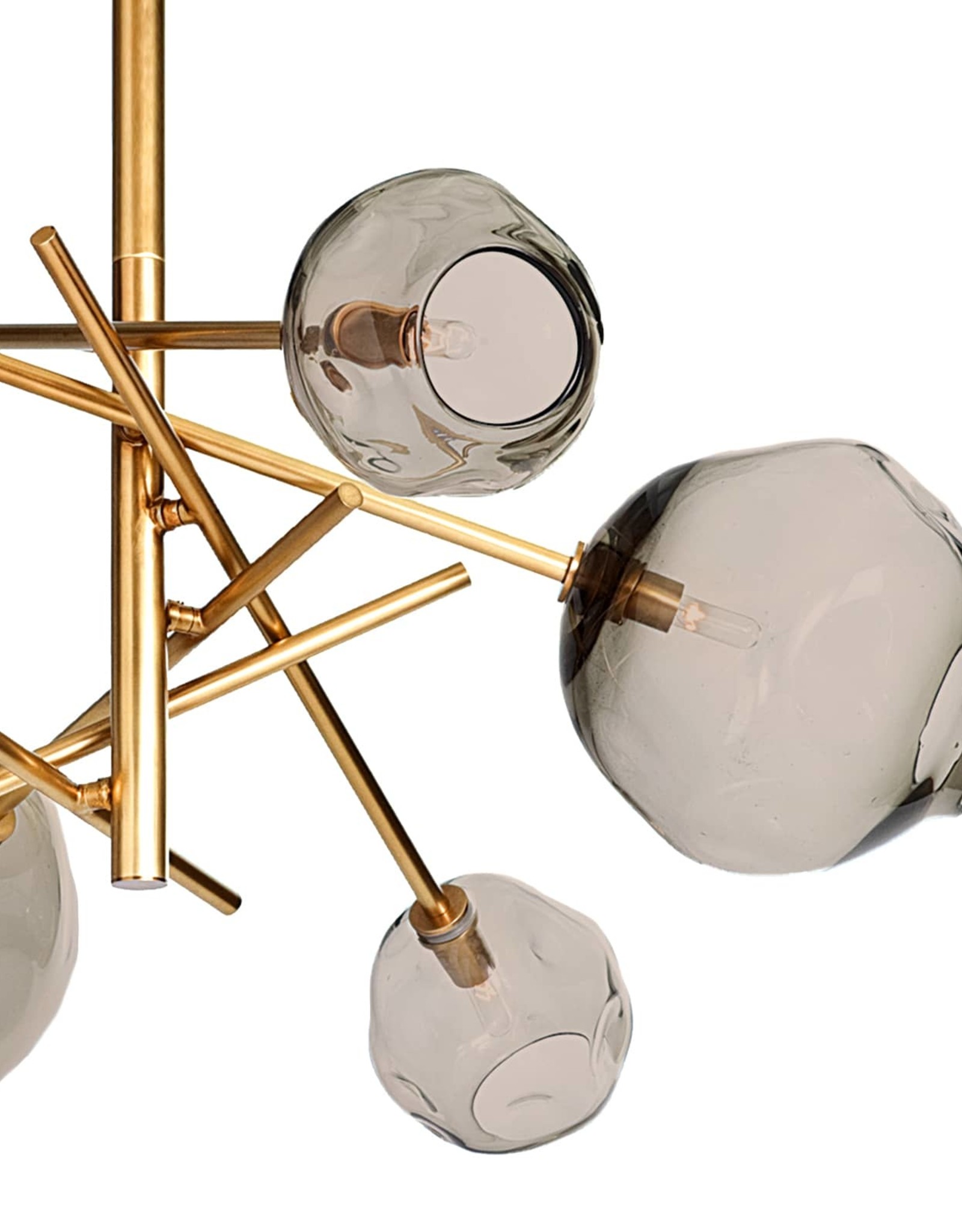 Regina Andrew Design Molten Chandelier With Smoke Glass (Natural Brass)