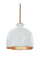 Regina Andrew Design Bianca Ceramic Pendant (Gloss White and Gold)