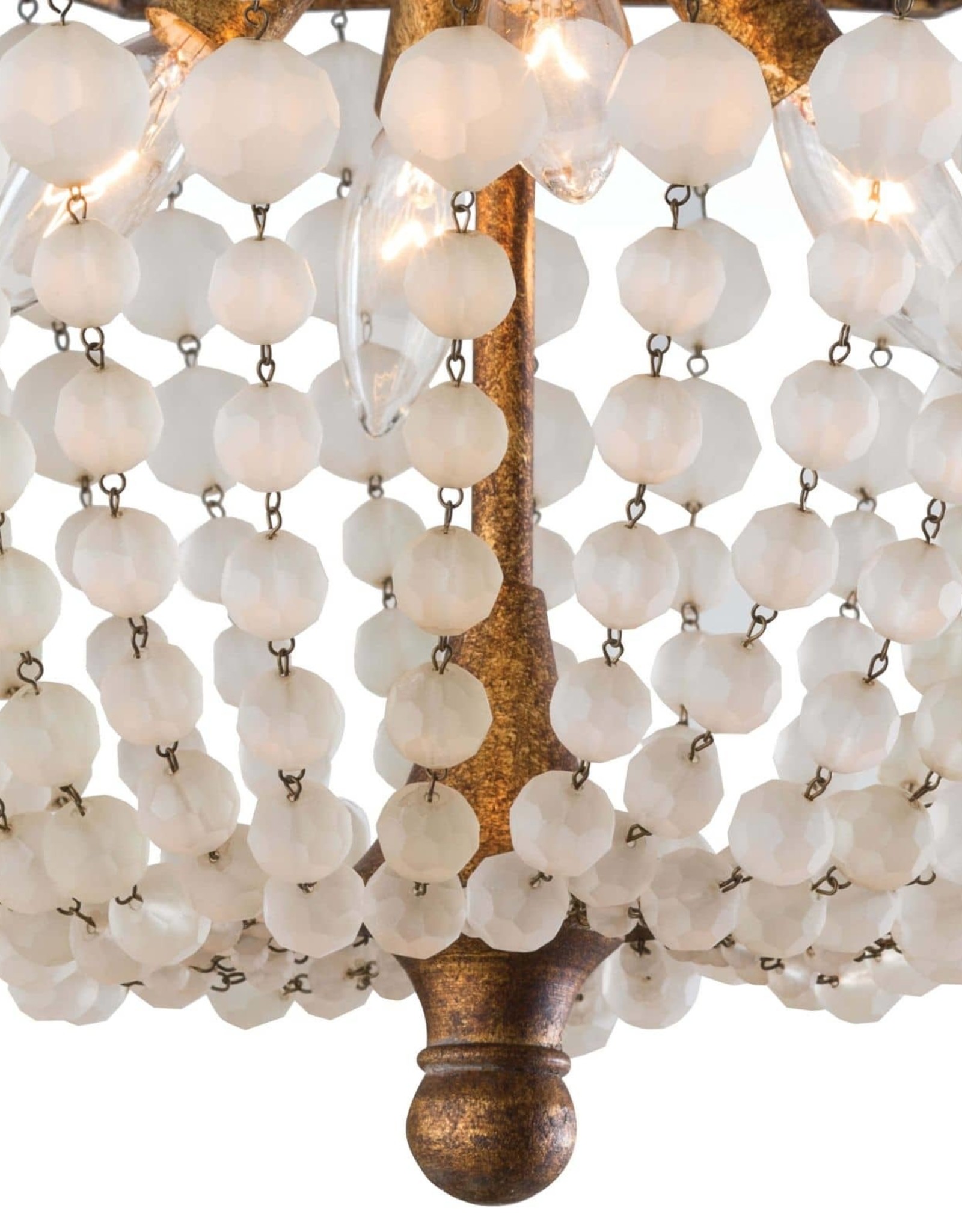 Regina Andrew Design Frosted Crystal Bead Semi Flush Mount