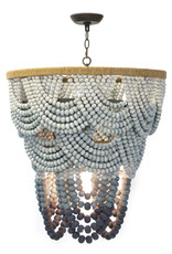 Coastal Living Ombre Wood Bead Chandelier