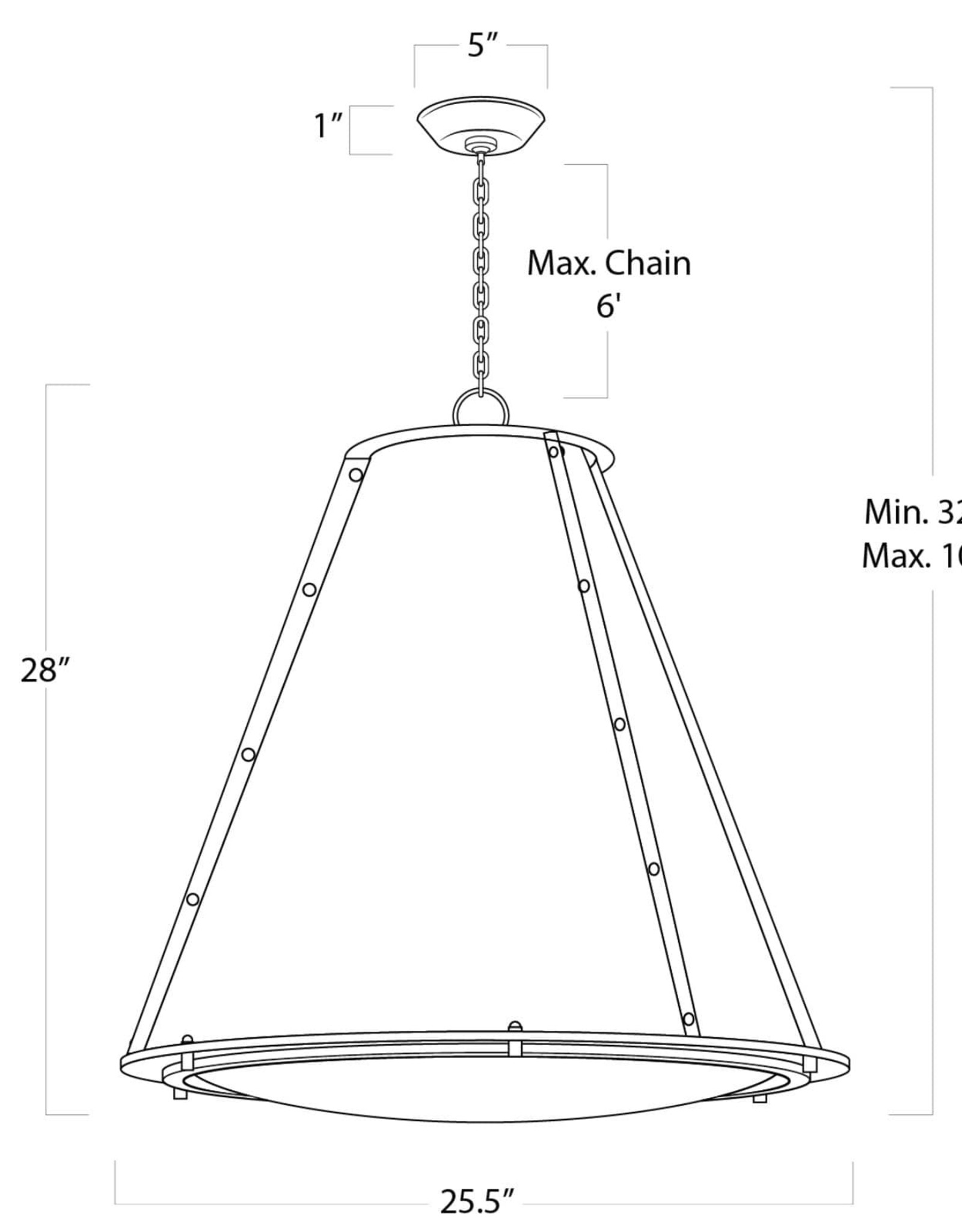 Regina Andrew Design French Maid Chandelier Large (White and Natural Brass)