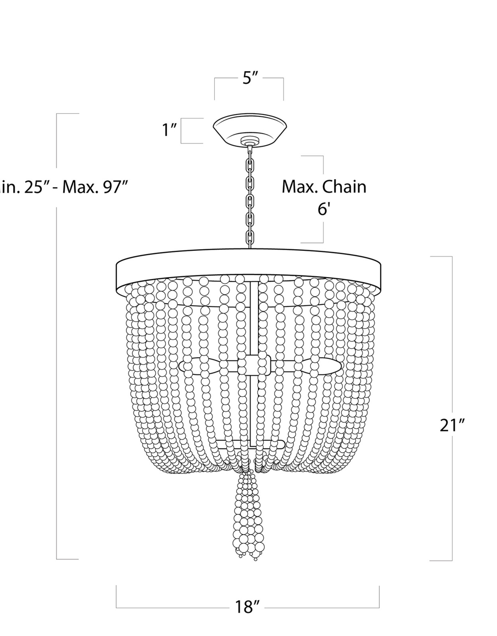 Regina Andrew Design Milos Chandelier (White)