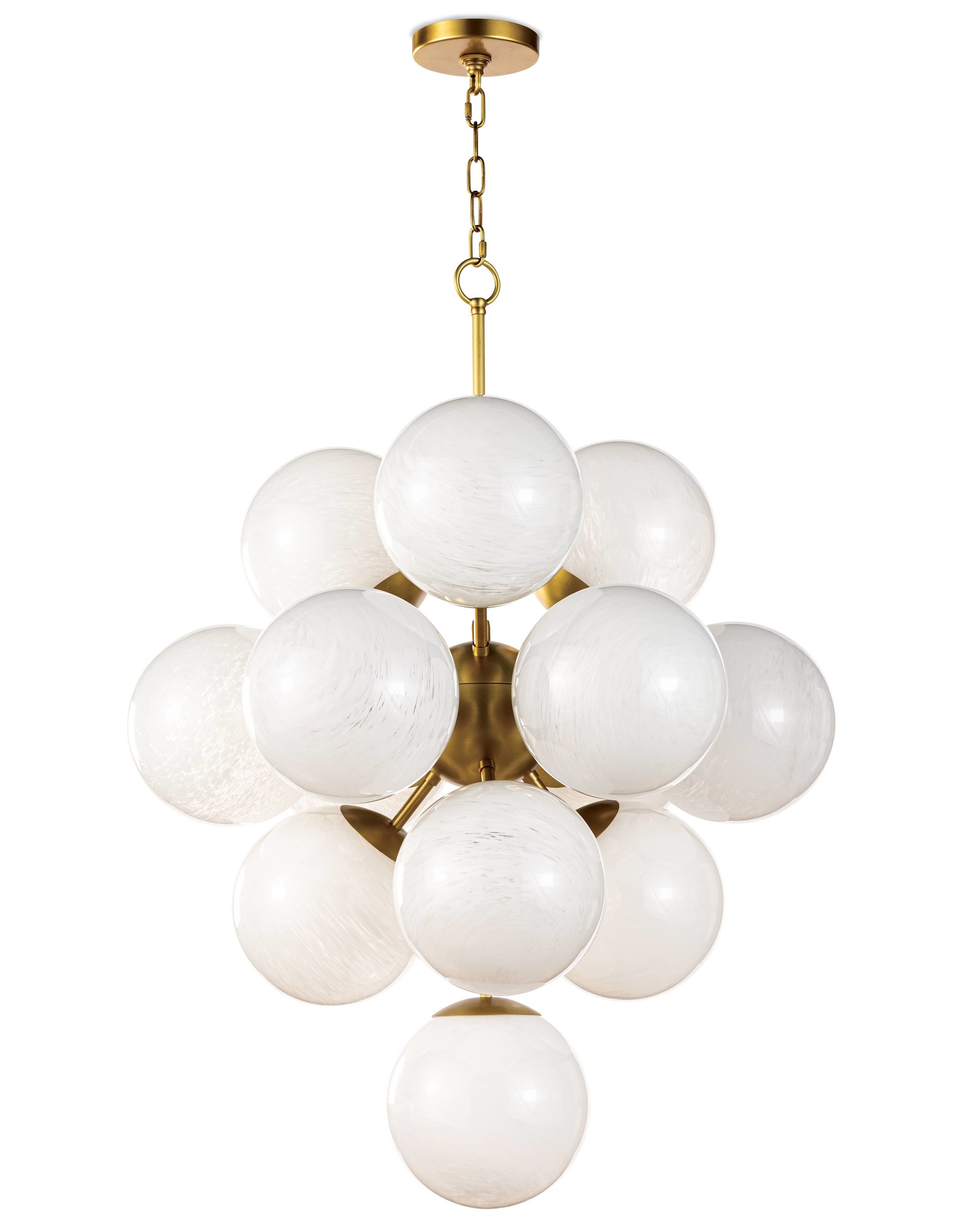 Regina Andrew Design La Dame Chandelier (Swirl Glass Natural Brass)