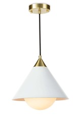 Regina Andrew Design Hilton Pendant (White and Natural Brass)