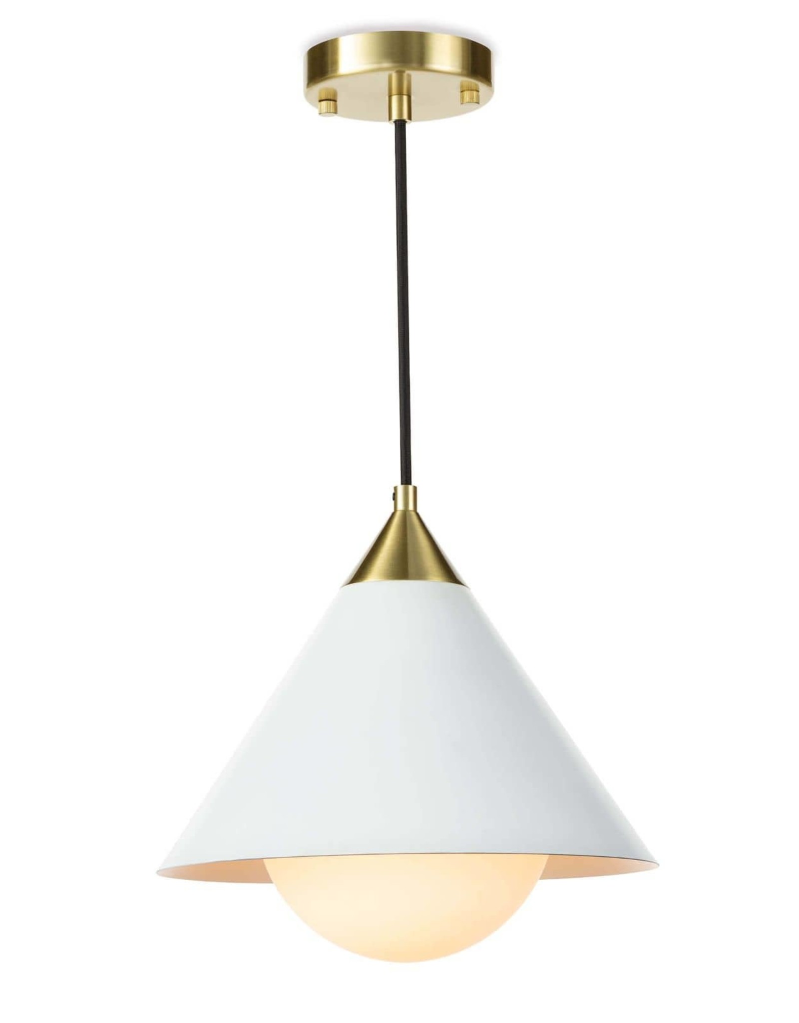 Regina Andrew Design Hilton Pendant (White and Natural Brass)