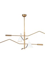 Regina Andrew Design Spyder Chandelier (White and Natural Brass)