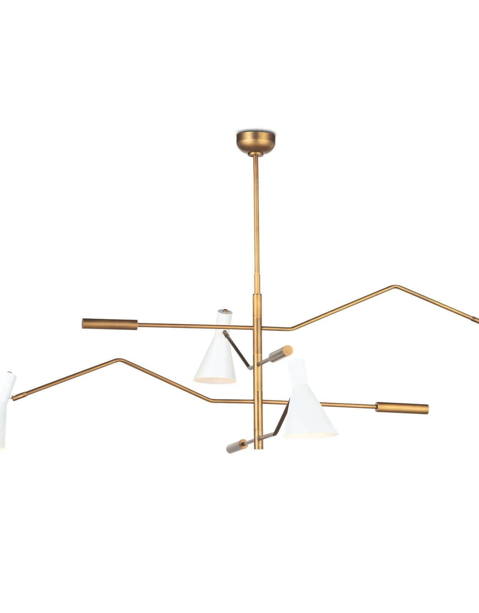 Regina Andrew Design Spyder Chandelier (White and Natural Brass)