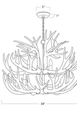 Southern Living Waylon Antler Chandelier