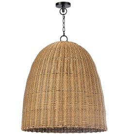 Coastal Living Beehive Outdoor Pendant Large (Weathered Natural)