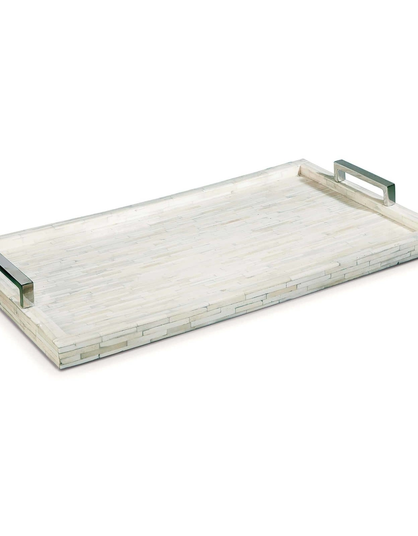 Regina Andrew Design White Bone and Nickel Tray