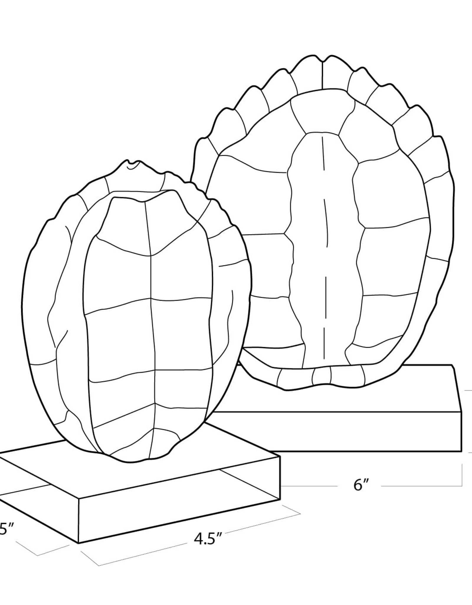 Regina Andrew Design Turtle Shells On Crystal (Set of 2)