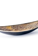 Regina Andrew Design Elongated Horn Dish With Brass Trim