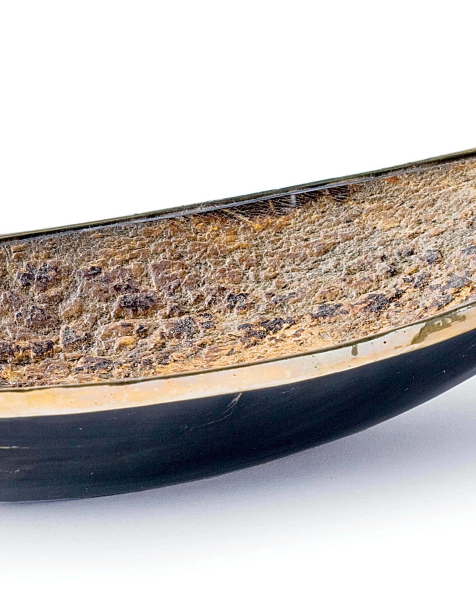 Regina Andrew Design Elongated Horn Dish With Brass Trim