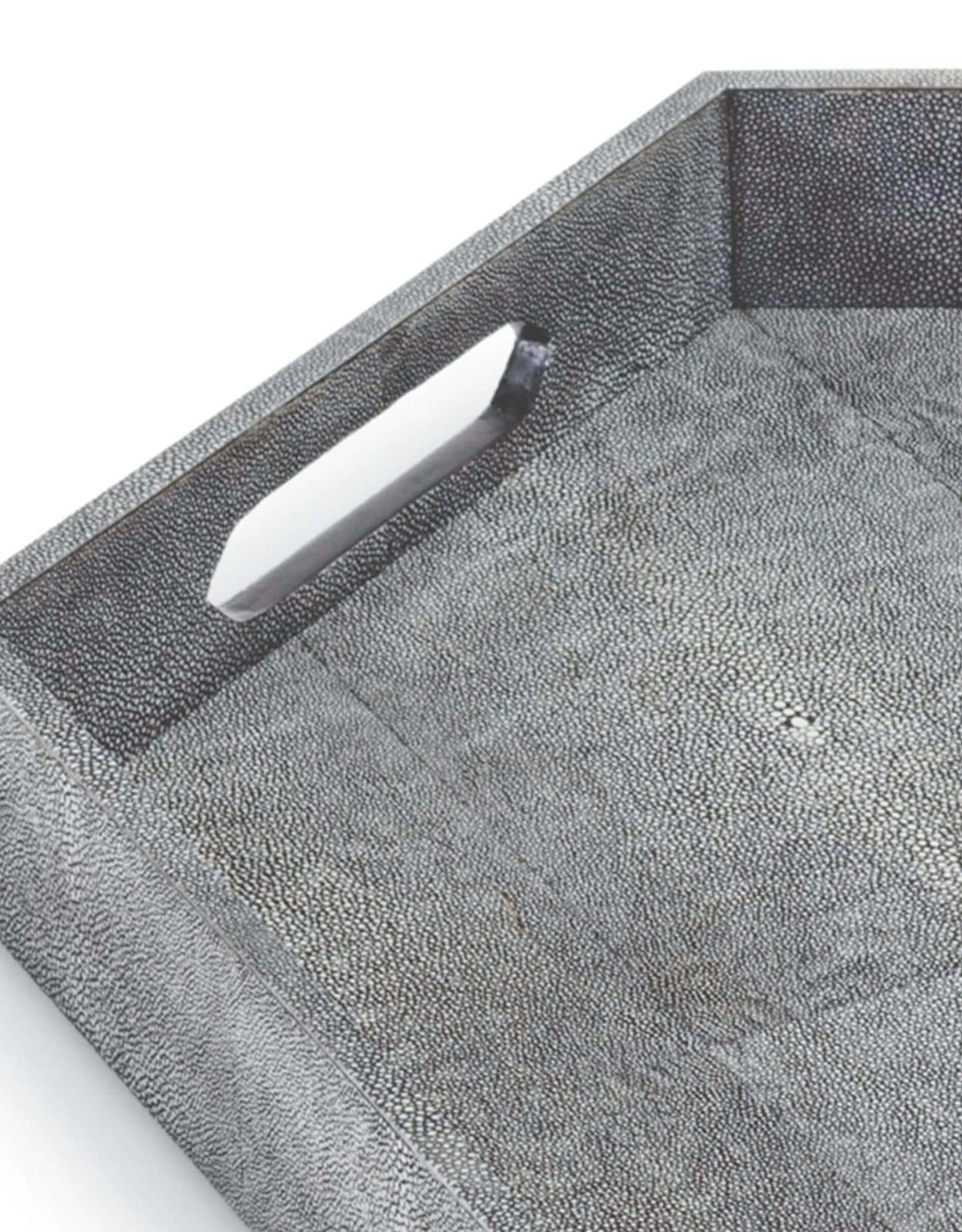 Regina Andrew Design Shagreen Hex Tray (Charcoal)