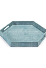 Regina Andrew Design Shagreen Hex Tray (Turquoise)