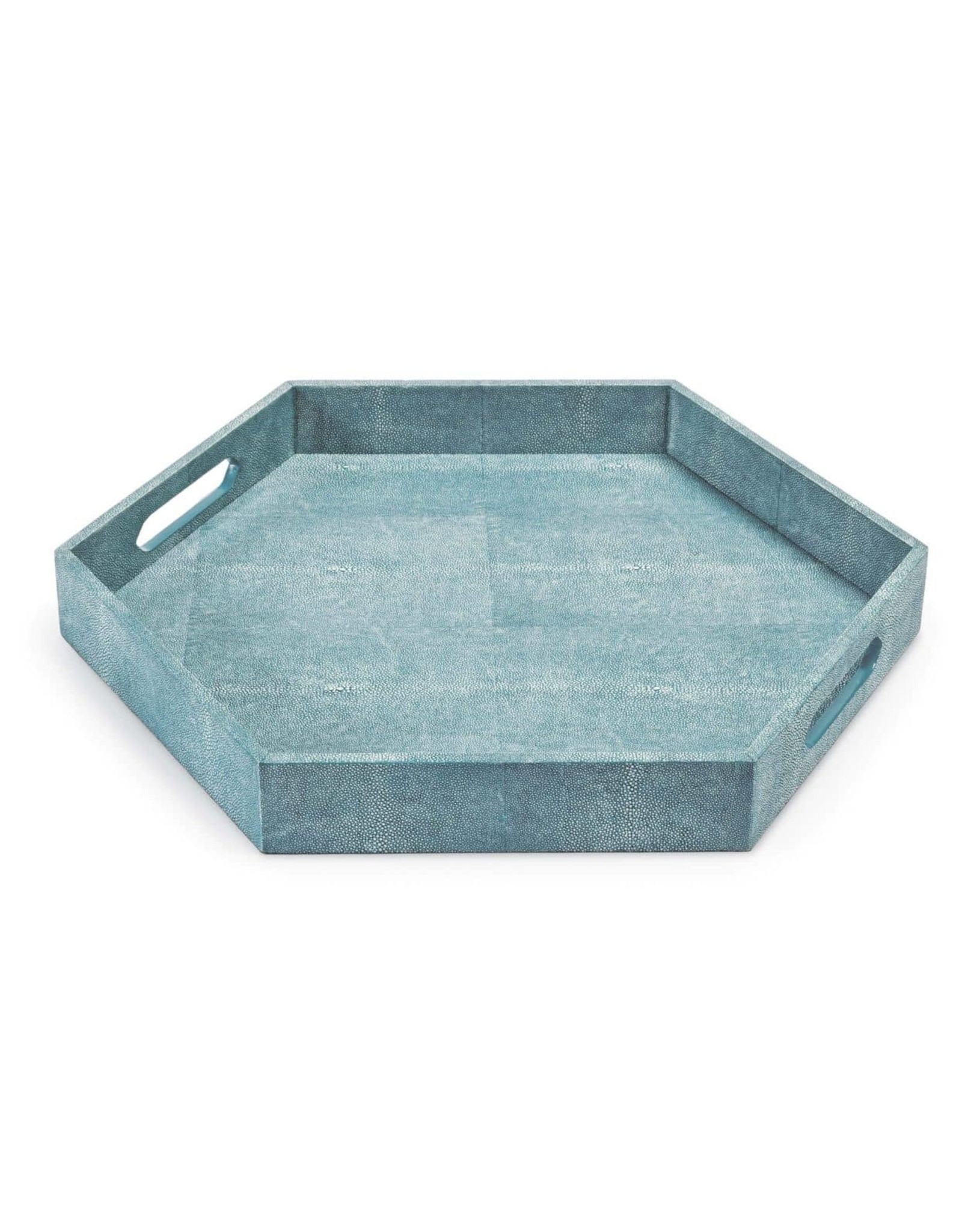 Regina Andrew Design Shagreen Hex Tray (Turquoise)