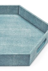 Regina Andrew Design Shagreen Hex Tray (Turquoise)