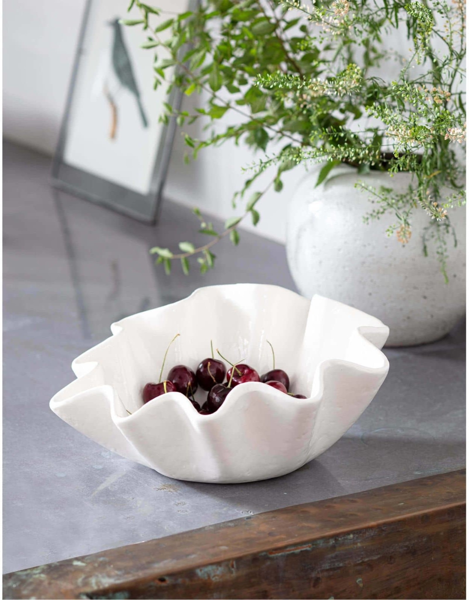 Regina Andrew Design Ruffle Ceramic Bowl Medium
