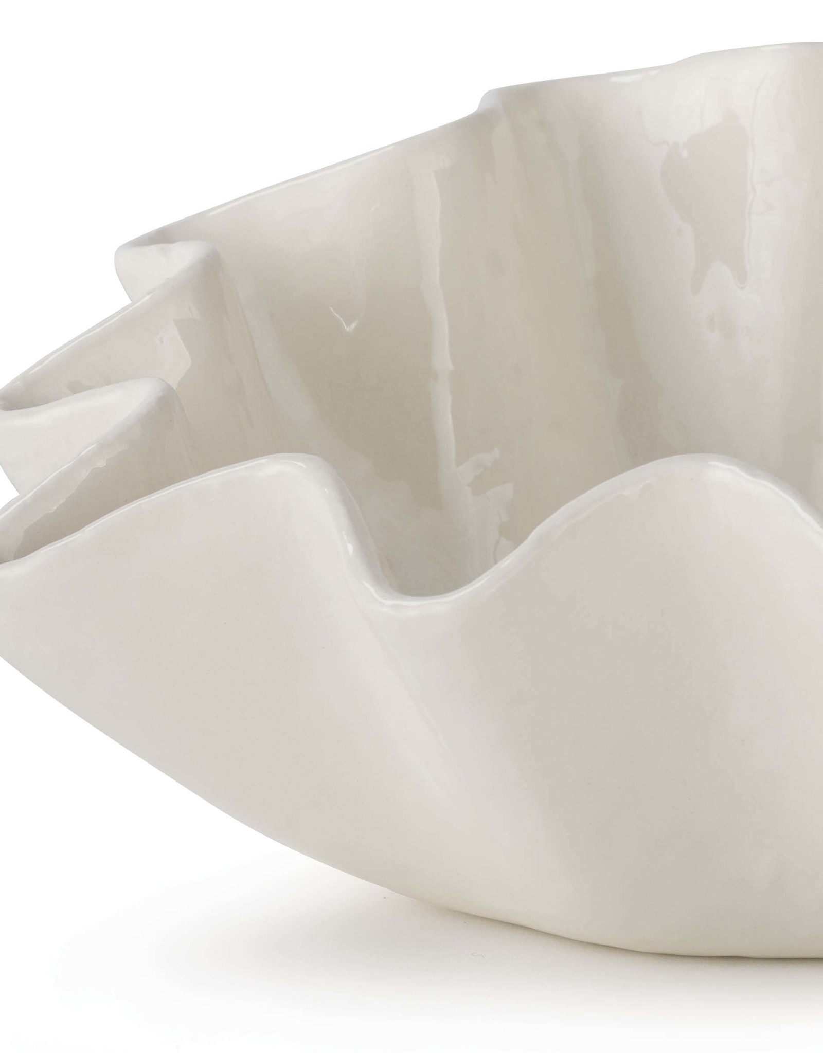 Regina Andrew Design Ruffle Ceramic Bowl Medium