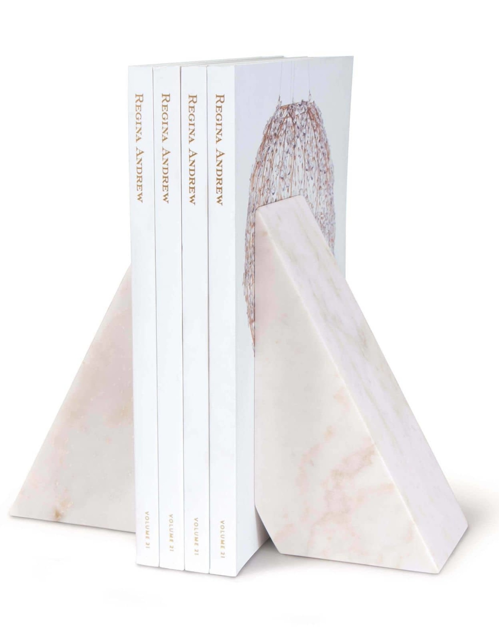 Regina Andrew Design Othello Marble Bookends (White)