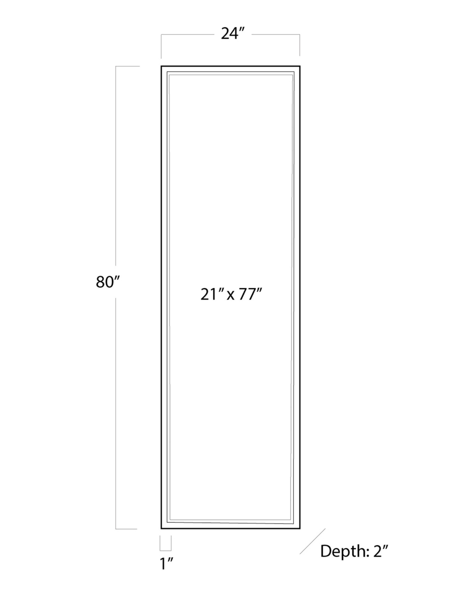 Regina Andrew Design Dressing Room Mirror (Steel)