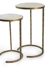 Regina Andrew Design Bone Veneer Nesting Table (Brass)