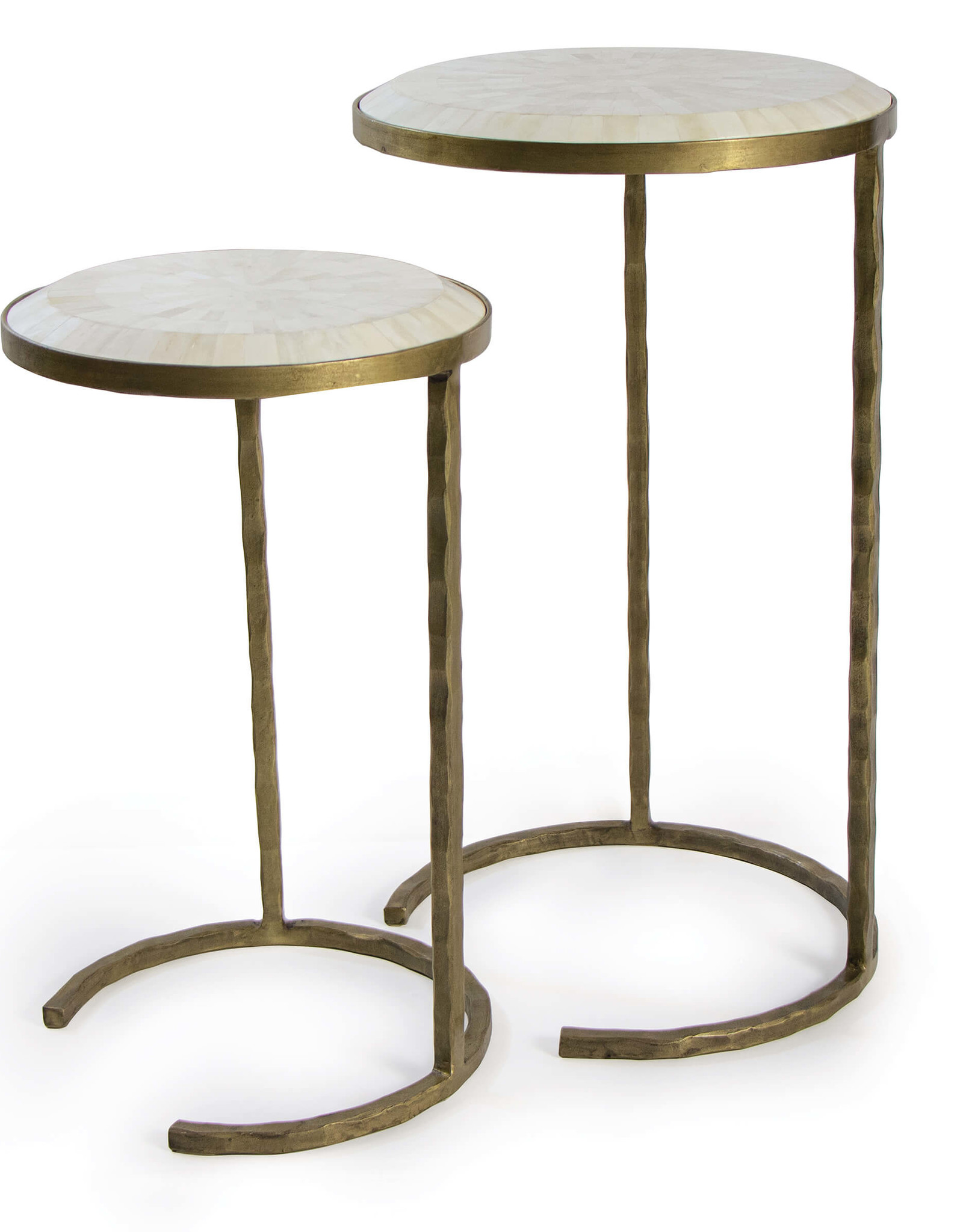 Regina Andrew Design Bone Veneer Nesting Table (Brass)