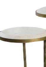 Regina Andrew Design Bone Veneer Nesting Table (Brass)