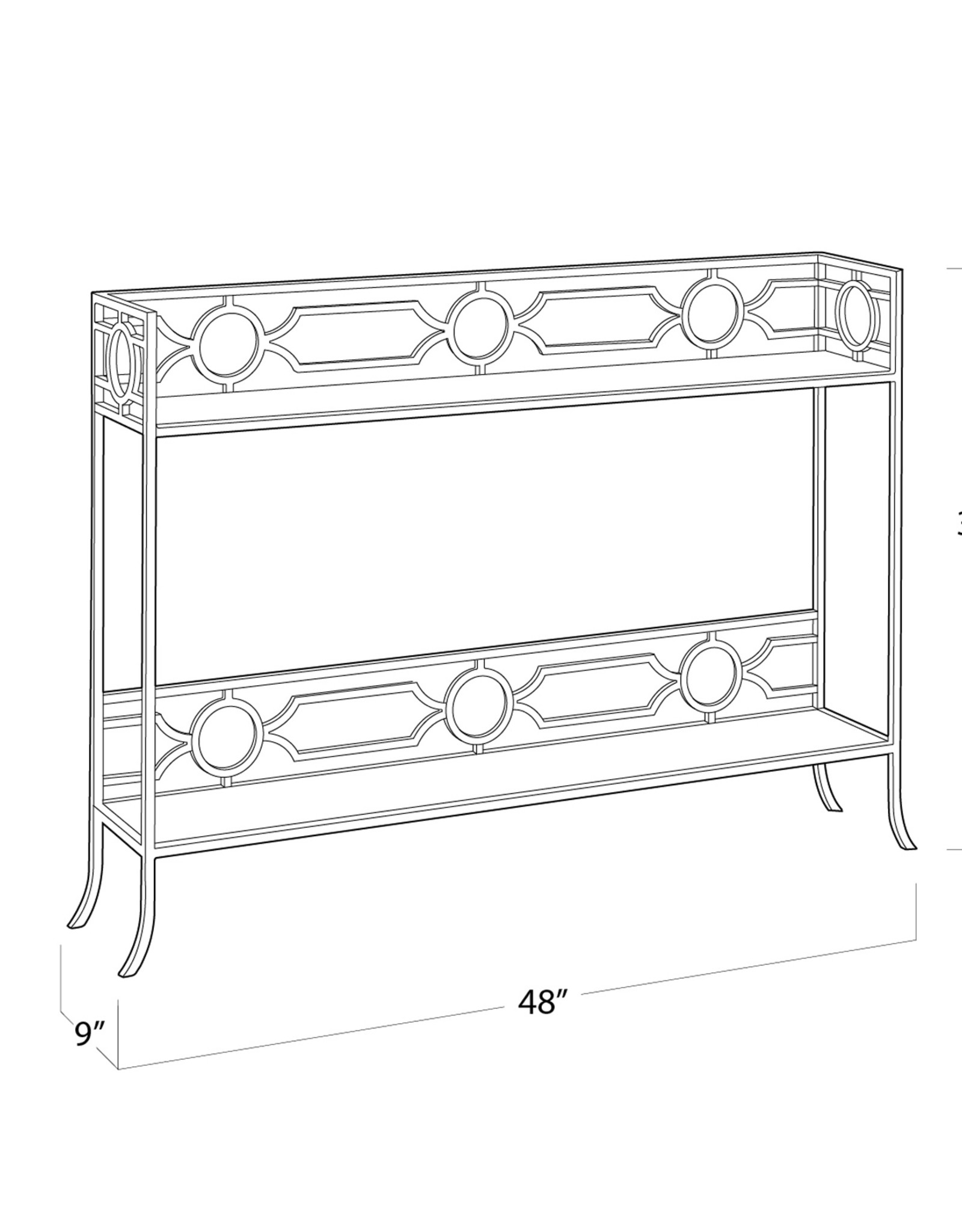 Regina Andrew Design Geometric Shelf Console Table