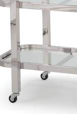 Regina Andrew Design Carter Bar Cart (Polished Stainless Steel)