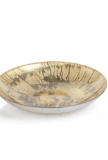 Golden Pearl Metallic Watercolor Serving Bowl 15.75 in