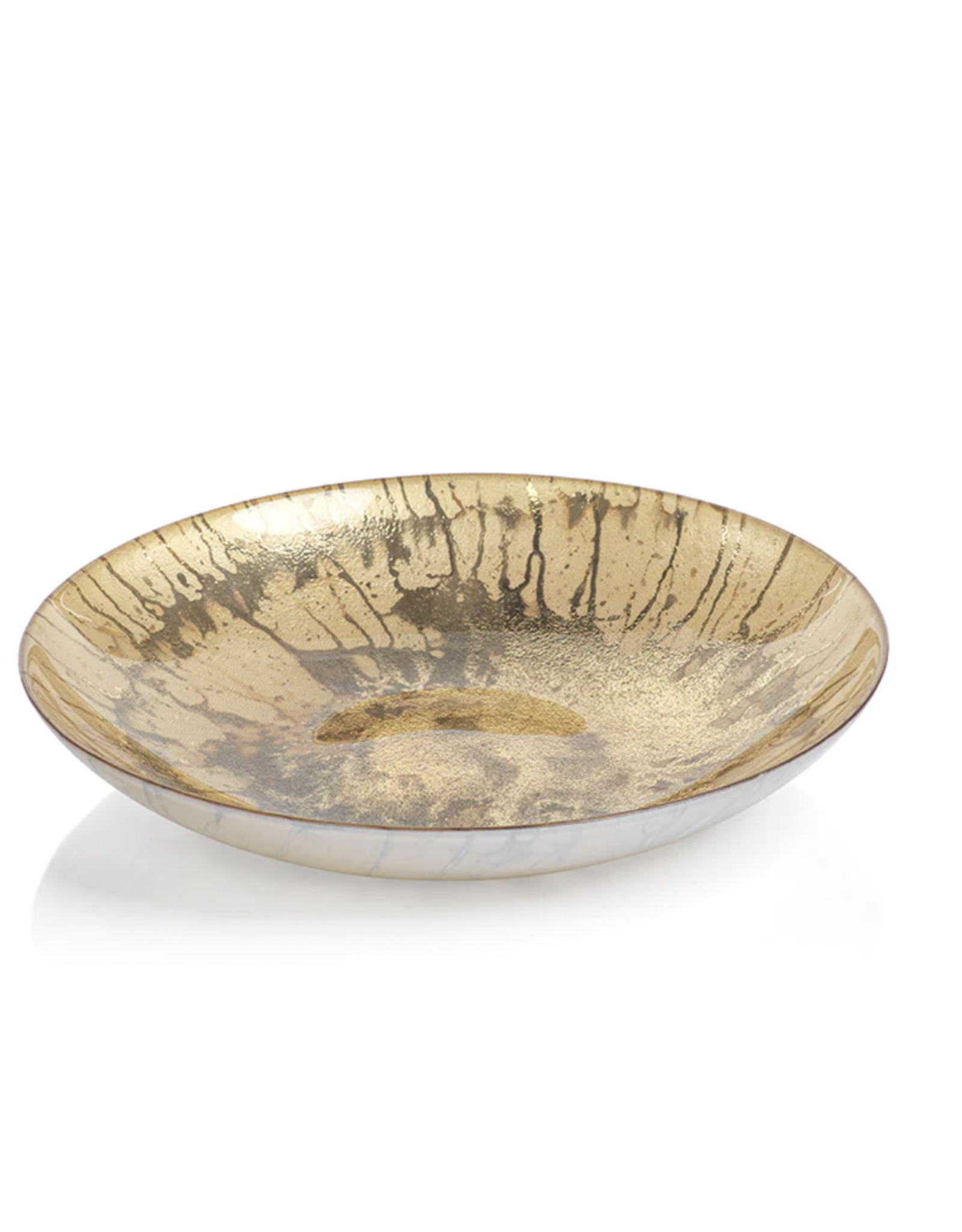 Golden Pearl Metallic Watercolor Serving Bowl 15.75 in