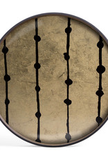 Brown Dots Glass Tray