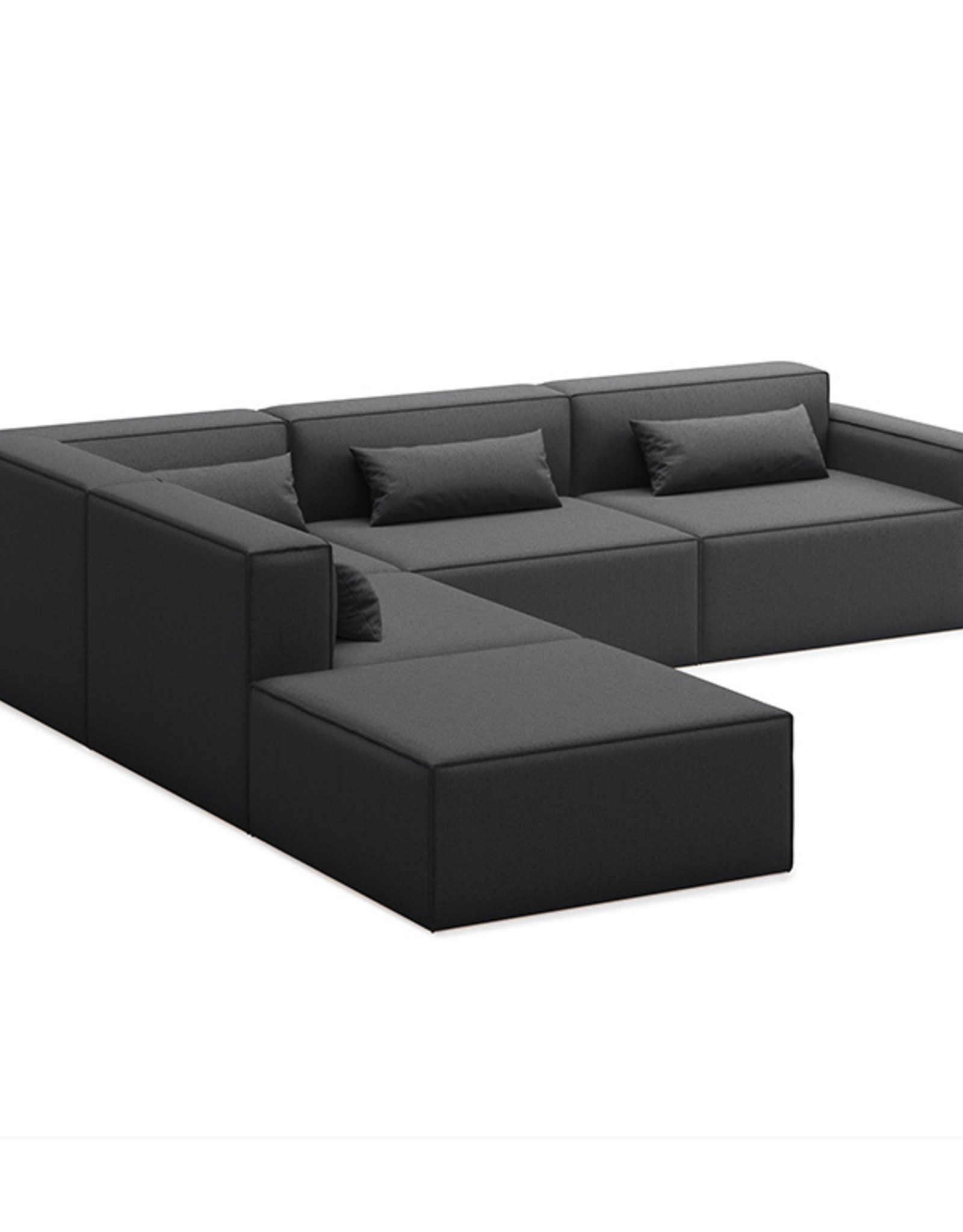 Gus* Modern Mix Modular 5-PC Sectional, Left-facing