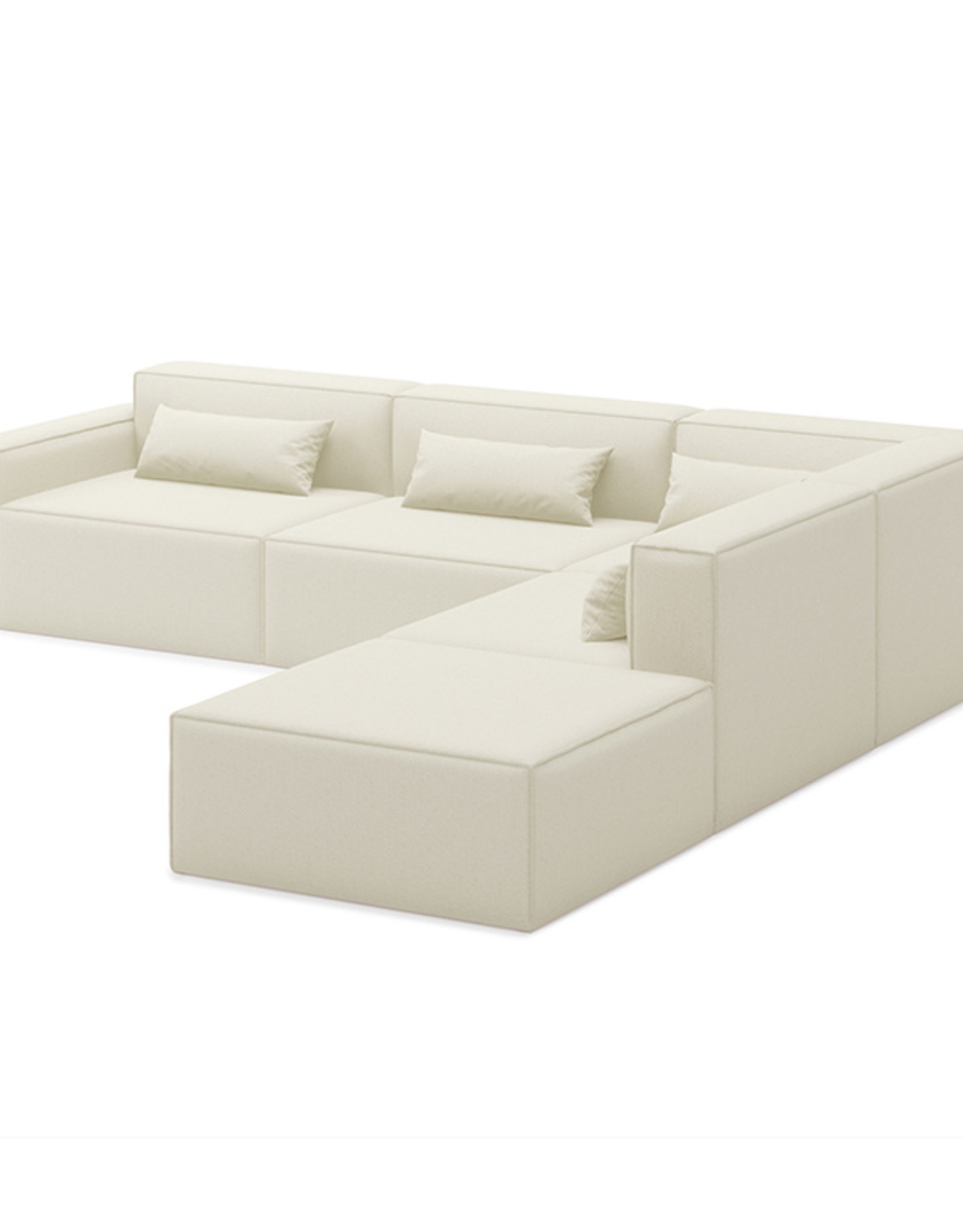 Gus* Modern Mix Modular 5-PC Sectional, Right-facing