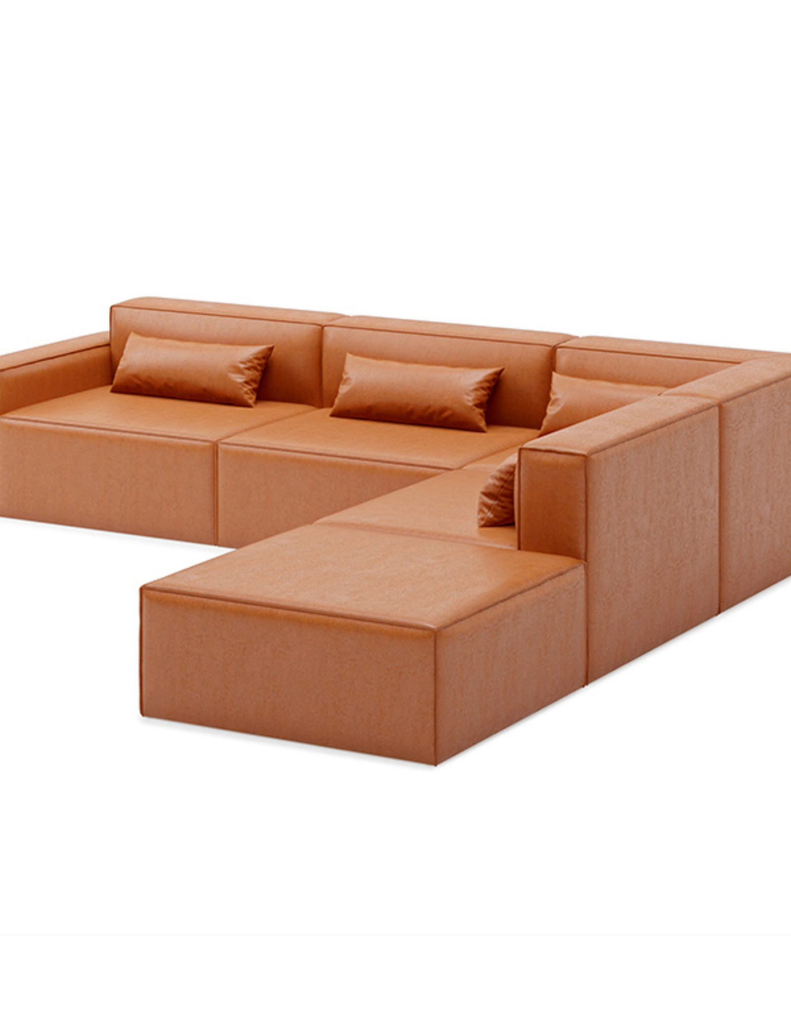 Gus* Modern Mix Modular 5-PC Sectional, Right-facing