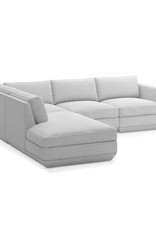 Gus* Modern Podium 4-PC Lounge Sectional A, Left-facing