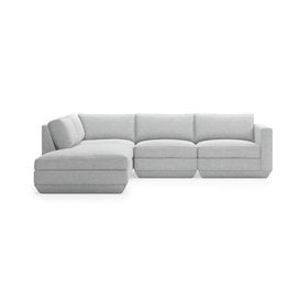 Gus* Modern Podium 4-PC Lounge Sectional A, Left-facing
