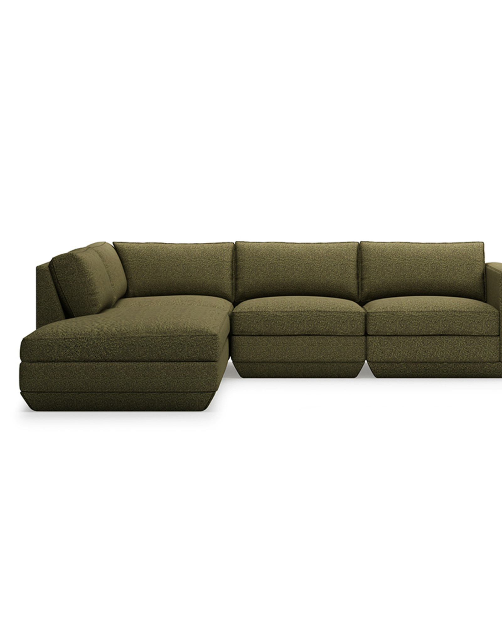 Gus* Modern Podium 4-PC Lounge Sectional A, Left-facing