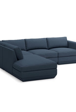 Gus* Modern Podium 4-PC Lounge Sectional A, Left-facing